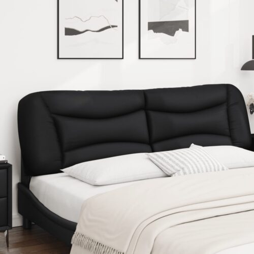Headboard Cushion Black 180cm Faux Leather - Image 4