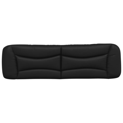 Headboard Cushion Black 180cm Faux Leather - Image 5