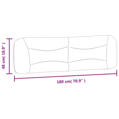 Headboard Cushion Black 180cm Faux Leather - Image 10