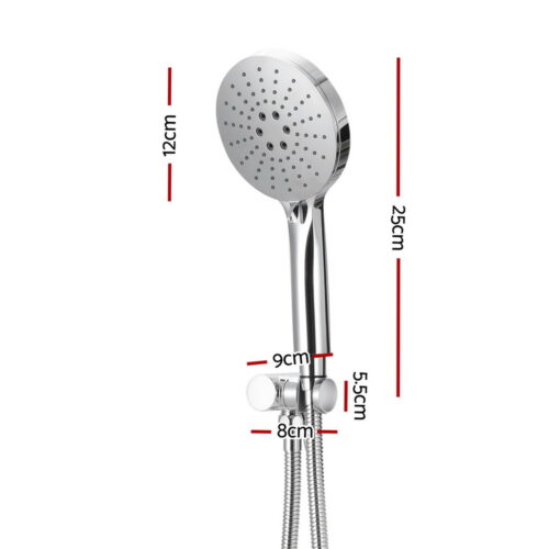 Handheld Shower Head Holder 4.7'' High Pressure Silver - Image 2