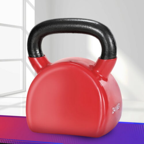 Everfit 24kg Kettlebell Weightlifting Bench Dumbbells Kettle Bell Gym Home - Image 7