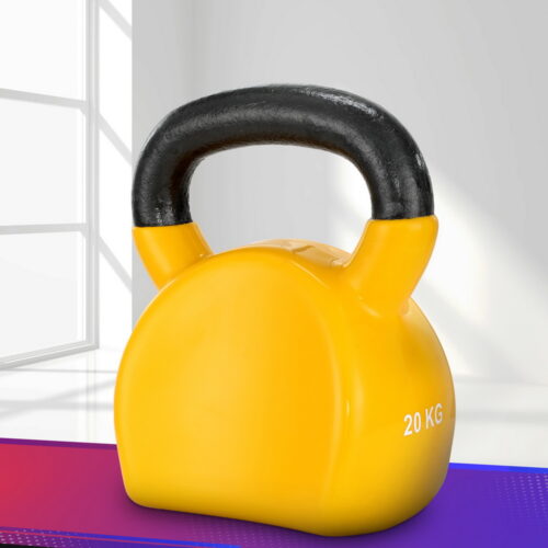 Everfit 20kg Kettlebell Set Weightlifting Bench Dumbbells Kettle Bell Gym Home - Image 7