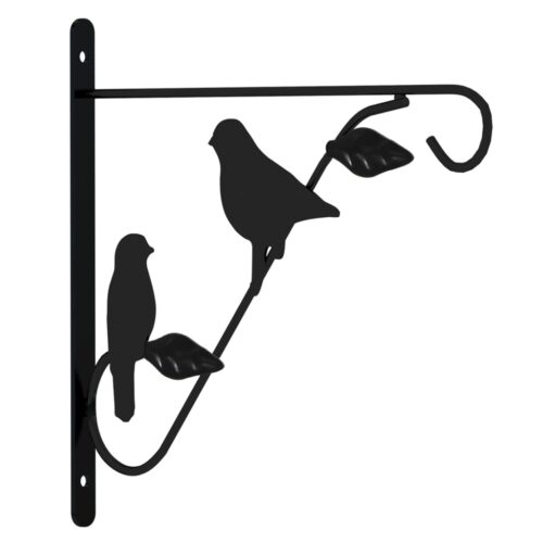 Hanging Basket Brackets 4pcs Black Steel - Image 3