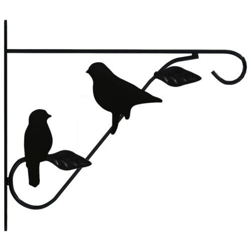 Hanging Basket Brackets 4pcs Black Steel - Image 4