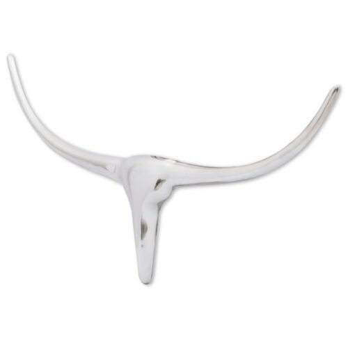Wall-Mounted Aluminium Bull s Head Decoration Silver 72cm - Image 2