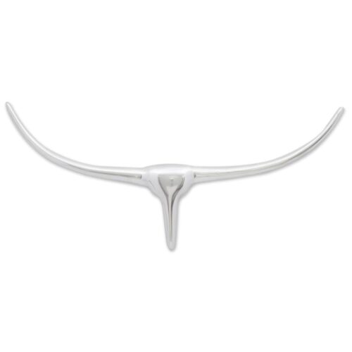 Wall-Mounted Aluminium Bull s Head Decoration Silver 72cm - Image 3