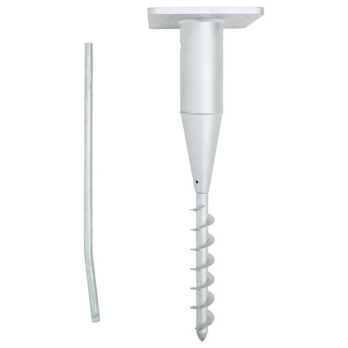 In-Ground Parasol Base with Rod 16x16x52cm Steel