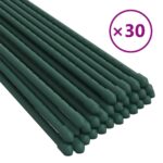 Garden Plant Stakes 30pcs Green 180cm Steel