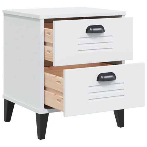 Bedside Cabinet VIKEN White Engineered Wood - Image 5