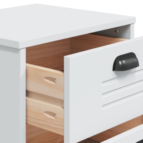 Bedside Cabinet VIKEN White Engineered Wood - Image 9