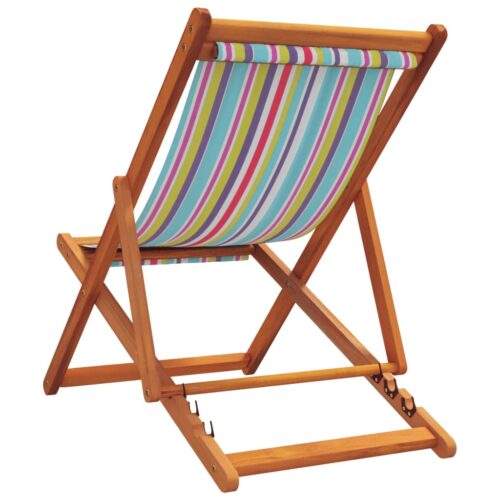 Folding Beach Chairs 2pcs Multicolour Fabric - Image 6