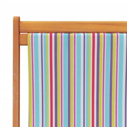 Folding Beach Chairs 2pcs Multicolour Fabric - Image 8