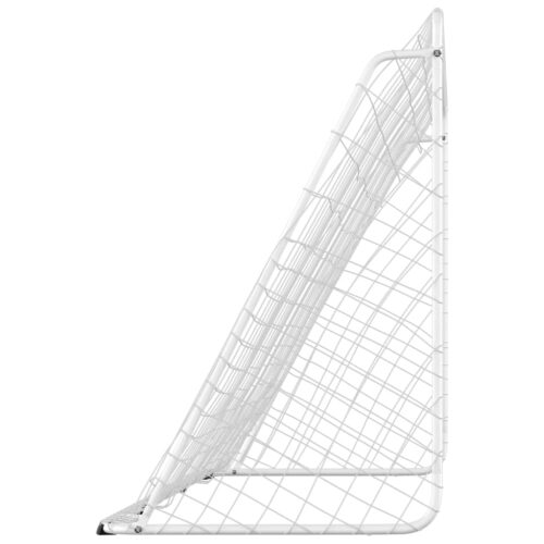 Football Goal with Net White 366x122x182cm Steel - Image 4