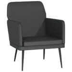 Armchair Black 61x78x80cm Faux Leather