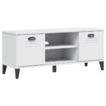 Shoe Bench VIKEN White 106x35x45cm Engineered Wood