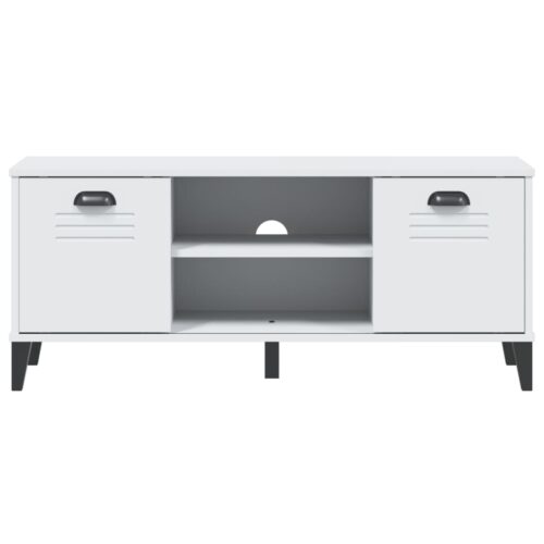 Shoe Bench VIKEN White 106x35x45cm Engineered Wood - Image 5