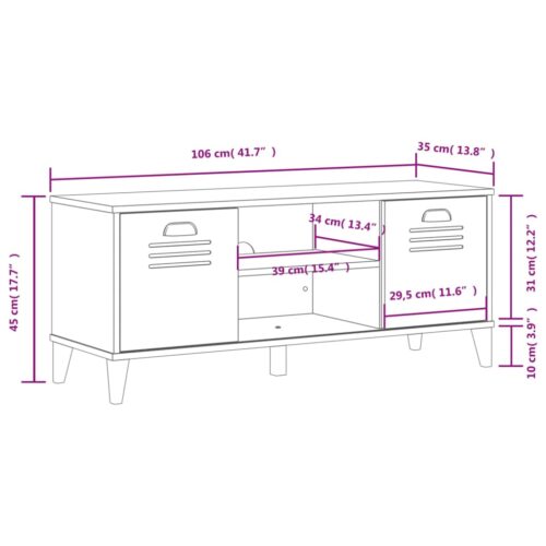 Shoe Bench VIKEN White 106x35x45cm Engineered Wood - Image 10