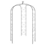 Garden Arch Black 180x255cm Steel