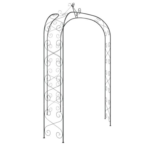 Garden Arch Black 180x255cm Steel - Image 4