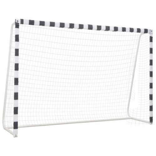 Soccer Goal 300x200x90cm Metal Black White