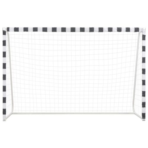 Soccer Goal 300x200x90cm Metal Black White - Image 2