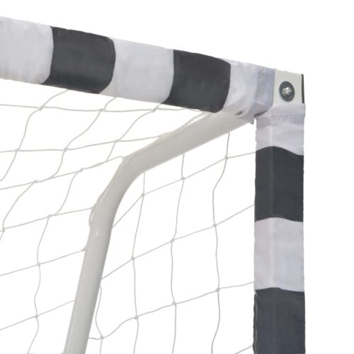 Soccer Goal 300x200x90cm Metal Black White - Image 4