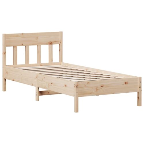 Bed Frame 90x190cm Solid Wood Pine - Image 2