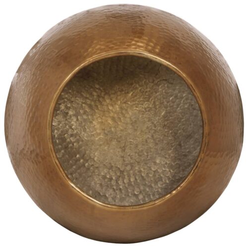 Coffee Table Hammered Aluminium √ò 50x30cm Brass - Image 5