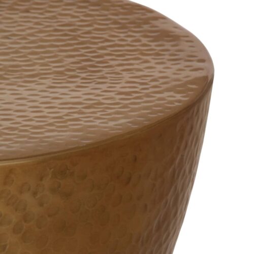 Coffee Table Hammered Aluminium √ò 50x30cm Brass - Image 6