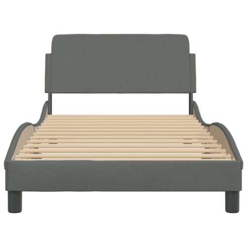 Bed Frame "Dover" Dark Grey 107x203cm King Single Fabric - Image 4