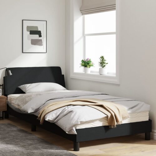 Bed Frame "Dover" Black 107x203cm King Single Fabric - Image 3