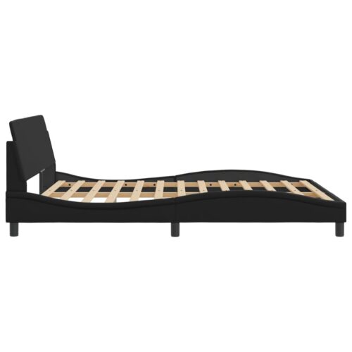Bed Frame "Dover" Black 152x203cm Queen Faux Leather - Image 5