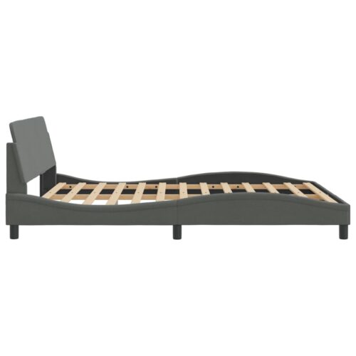 Bed Frame "Dover" Dark Grey 152x203cm Queen Fabric - Image 5