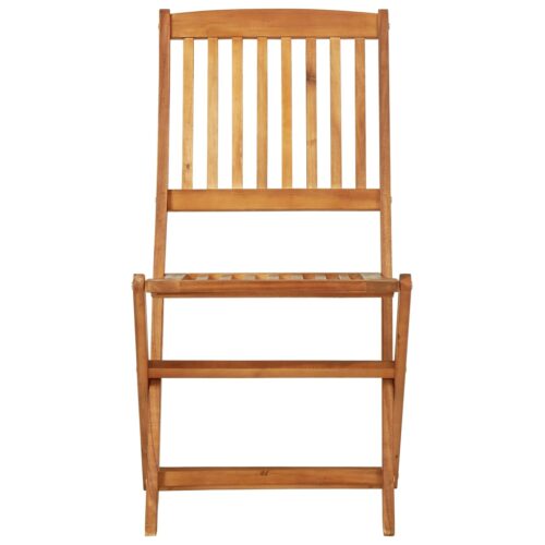 3-Piece Folding Garden Dining Set Acacia Wood Timber Outdoor Patio Furniture - Image 10