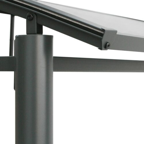 BBQ Gazebo with Side Shelves Anthracite 210x114x230cm Steel - Image 6