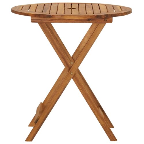 3-Piece Folding Garden Dining Set Acacia Wood Timber Outdoor Patio Furniture - Image 3