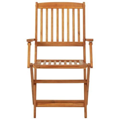 3-Piece Folding Garden Dining Set Acacia Wood Timber Outdoor Patio Furniture - Image 9