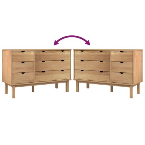Drawer Cabinet OTTA 111x43x73.5cm Solid Wood Pine - Image 7