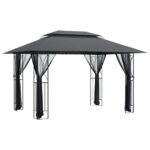 Gazebo with Sidewalls Anthracite 400x300x270cm Steel