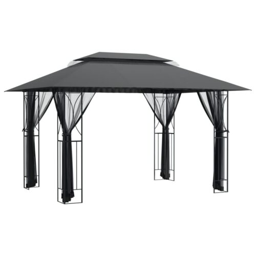 Gazebo with Sidewalls Anthracite 400x300x270cm Steel