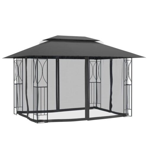 Gazebo with Sidewalls Anthracite 400x300x270cm Steel - Image 3