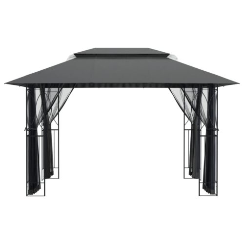 Gazebo with Sidewalls Anthracite 400x300x270cm Steel - Image 4