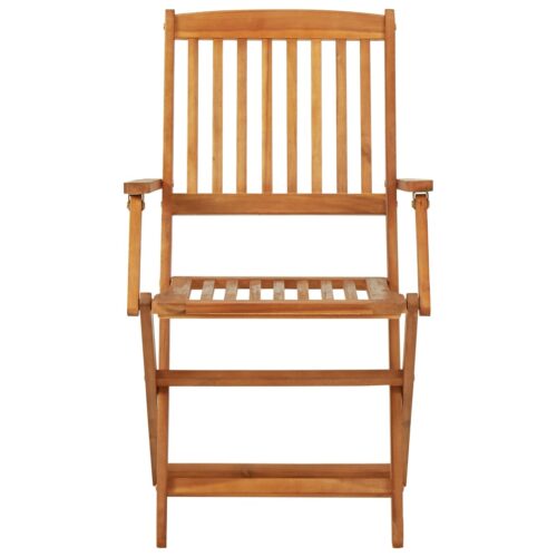 3-Piece Folding Garden Dining Set Acacia Wood Timber Outdoor Patio Furniture - Image 10