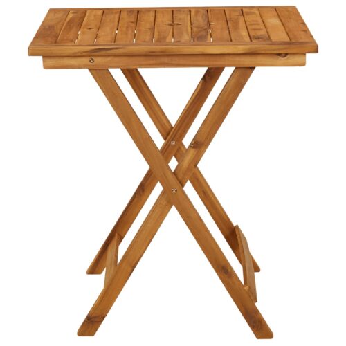 3-Piece Folding Garden Dining Set Acacia Wood Timber Outdoor Patio Furniture - Image 4