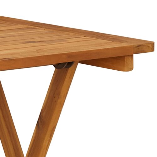 3-Piece Folding Garden Dining Set Acacia Wood Timber Outdoor Patio Furniture - Image 7