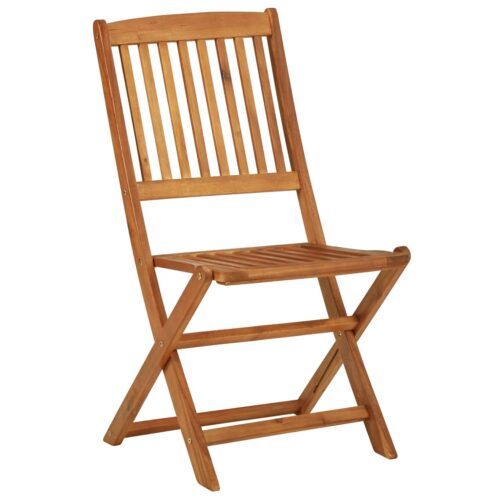3-Piece Folding Garden Dining Set Acacia Wood Timber Outdoor Patio Furniture - Image 9