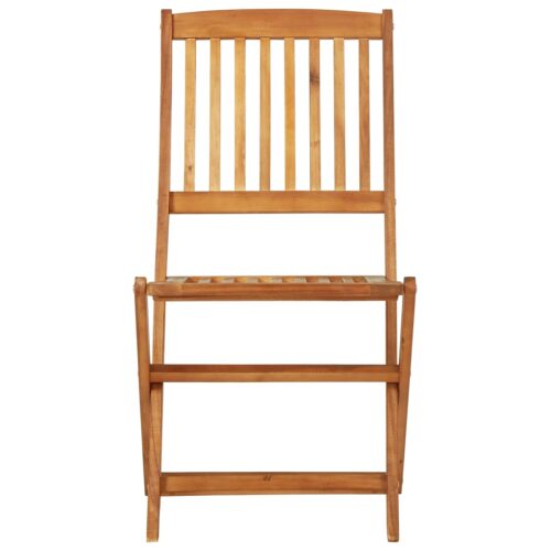 3-Piece Folding Garden Dining Set Acacia Wood Timber Outdoor Patio Furniture - Image 10