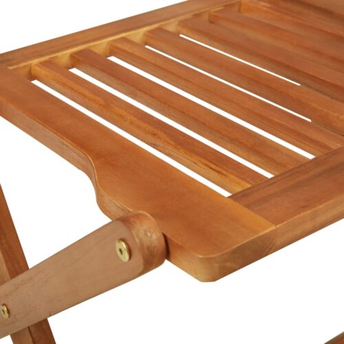 3-Piece Folding Garden Dining Set Acacia Wood Timber Outdoor Patio Furniture - Image 11