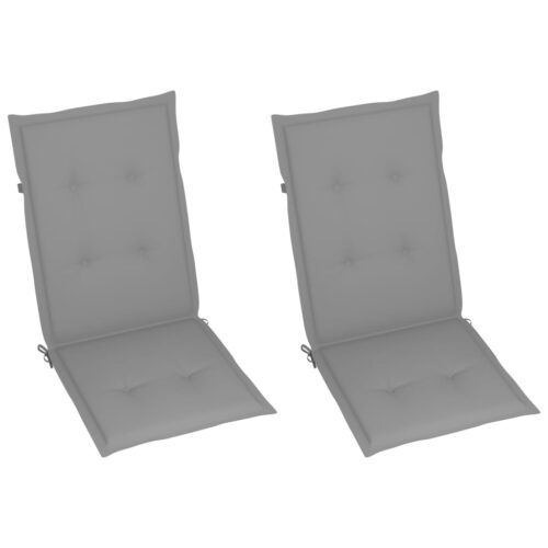 Garden Reclining Chairs 2pcs with Cushions Solid Acacia Wood - Image 6