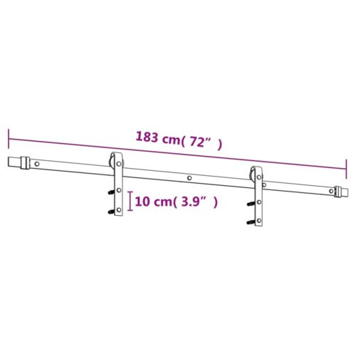 Sliding Barn Door Hardware Track Set Bedroom Interior Closet 80x210cm Solid Wood - Image 11